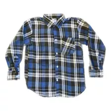 Camisa Xadrez Junina Caipira Menino Manga Longa Flanelada