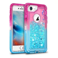 Funda Para iPhone 7/8 (color Azul-rosa/marca Maxcury)
