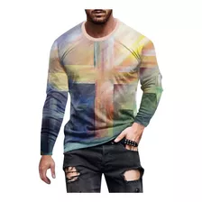 Sudadera Casual Con Cuello Redondo Y Manga Larga Para Hombre