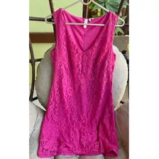 Vestido Curto Soltinho Sem Mangas Rosa Pink Usado Impecável