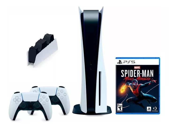 Ps5 2controles, Cargador De Mandos 2 Juegos Fifa21 Spiderman