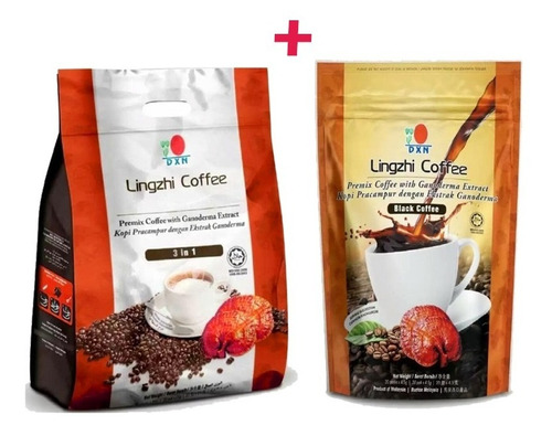 Lingzhi Coffee 3 En 1 Y 2 En 1 Dxn - 2 Paquetes
