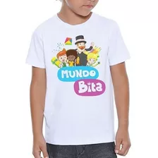 Camiseta Infantil Mundo Bita Personalizada Com Nome #04