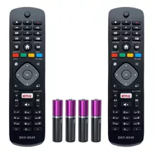 Kit 2 Controle Remoto Compatível Tv Philips Smart 43pfg510