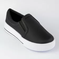 Tênis Calce Fácil Slip On Iate Feminino Casual Plataforma