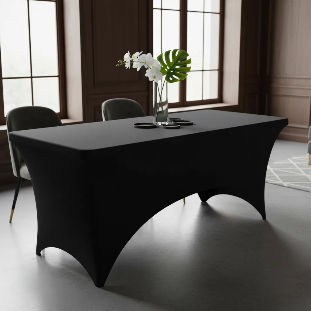 Funda de tela spandex para mesa de eventos de 183 por 60 cm