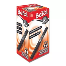 Marcador Berol Permanente Negro X12 Unidades