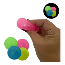 1 Fidget Toy Bolinha Anti Stress Globble Luminosa Gruda Teto