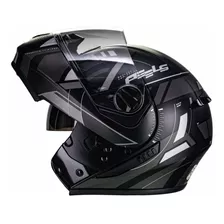 Capacete Peels Aberto Moto Com Oculos Interno Robocop Urban Cor Preto Fosco Com Grafite Tamanho Do Capacete 64 - Xxg