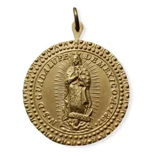 Medalla Oro 14k Virgen De Guadalupe Troquel Antiguo #1291