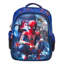 Mochila Infantil Escolar Alça Costas Homem Aranha 3d Tam G