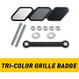 Car Tri-color Mountain Grille Badge Emblem For Toyota Tac Mb