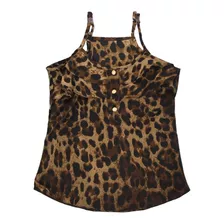 Regata Alcinha Animal Print Moda Infantil Tamanho M 