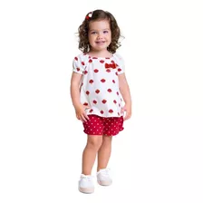 12 Roupa Criança Conjunto Infantil Menina 6 Blusa + 6 Shorts