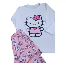 Pijama Mujer Manga Larga Invierno Stitch Bob Esponja Netflix