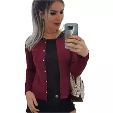 Cardigan Canelado Casaco Cardigam Blusa Blazer Lançamento Ou