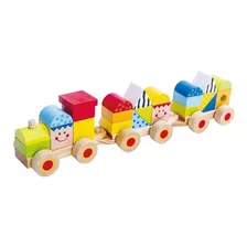 Trem De Blocos - Brinquedo Educativo De Madeira - Tooky Toy