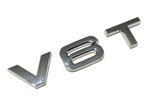 Logo V6t Emblema V6 T Para Audi 8.1x1.8cm Metlico Foto 2