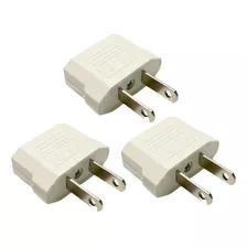 3x Adaptador Branco Eua Japão China 10a 110/220v Viagem 10a 110v/220v