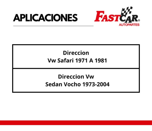 1 Amortiguador Direcc Vw Sedan Vocho 1500 -1600cc 1973- 2003 Foto 4