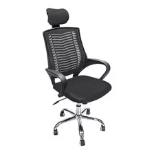 Silla De Escritorio Moblihouse Gerencial Promo Plus Ergonómica Negra Con Tapizado De Mesh