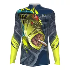 Camisa Pesca Com Proteção Solar Dryfit Blusa Camiseta 50+ Uv