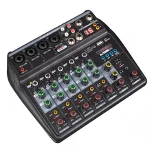 Consola Mixer 6 Canales Mivic's Bluetooth Phantom Power Usb