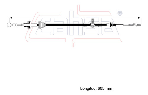 Cable Embrague Para Subaru Dl 1974 1.4l Cahsa Foto 2