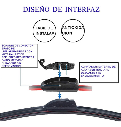 Limpiaparabrisas Tipo Banana Ford Taurus X 2008-2010 Foto 4