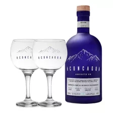 Combo Gin Aconcagua Handcrafted 750 Ml + 2 Copones Gin Tonic