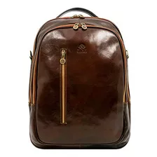 Morral Casual - Leather Backpack Travel Bag Carry On Rucksa