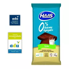 Choc. Haas Leche 0%* 70grs - Sello Adu - Diabetes