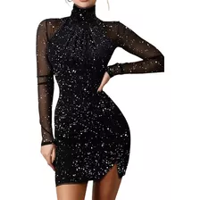 Vestido Corto De Fiesta De Mujer Con Brillos