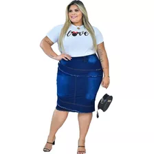 Saias Jeans Evangelicas Moda Femininas Plus Size Barata