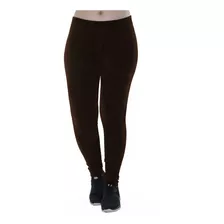 Calça Legging Feminina Veludo Cotele Confort Grossa Marrom