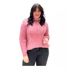 Sweater Cuello Alto Mujer Chenille Luciana