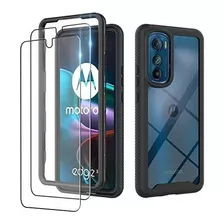 Funda Parea Moto Edge 30 (2022) Shockproof 360 Negro Clear