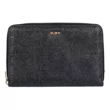 Billetera Roxy Back In Brooklyn Mujer Black Color Negro