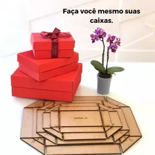 Kit Gabarito Mdf Para Caixa De Papel - (3molde De Caixa)