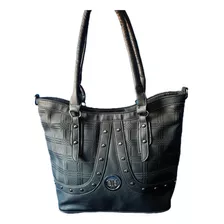 Cartera Over Hill Negra Tipo Cuerina 