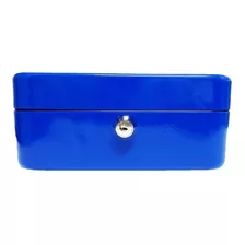 Cofre Porta Valores Para Dinero Grande Metal Azul A325