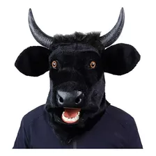 Máscara De Cabeza De Toro: La Vaca Negra Puede Abre La Boca