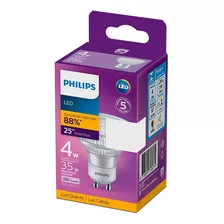 Lâmpada Led Dicroica Par16 Philips Gu10 4w 350lm Bv 2700k Cor Da Luz Branco-quente 110v/220v