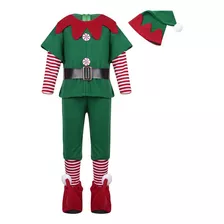 Disfraz Infantil De Elfo Navideño Para Cosplay De Papá Noel