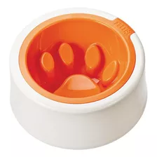 Comedero Para Mascotas Cocooning Kaleido Good Manners Come Lento Con Capacidad De 1250ml O 1250g Color Citrus + Bone