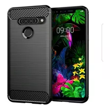 Capa Capinha Para LG G8s Thinq Tela 6.21 Fibra De Carbono