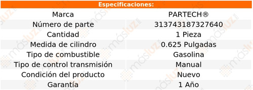 (1) Cilindro Maestro Clutch Acura Cl 2.2l 4 Cil Std 97 Foto 5