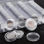 100 Peças Cápsulas Plásticas 30mm Para Moedas 100pcs 30x30x2.5mm