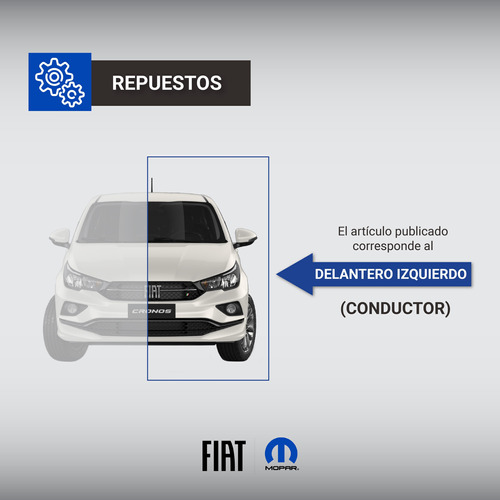 Optica Delantera Izquierda Cromo Palio Fiat 13/17 Foto 4