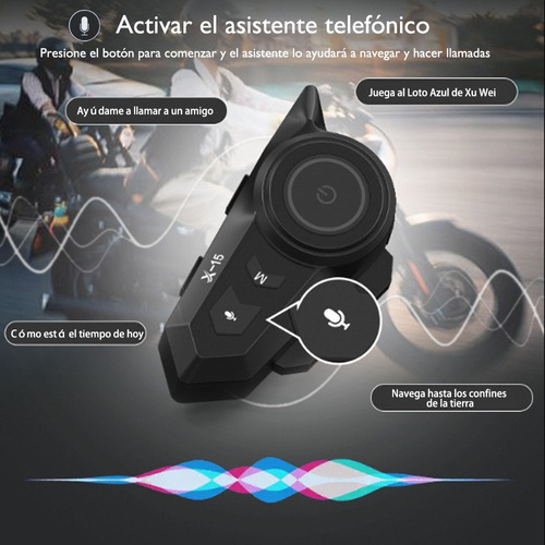 Audfonos Para Casco De Motos Bluetooth5.2 Impermeables Ipx7 Foto 6